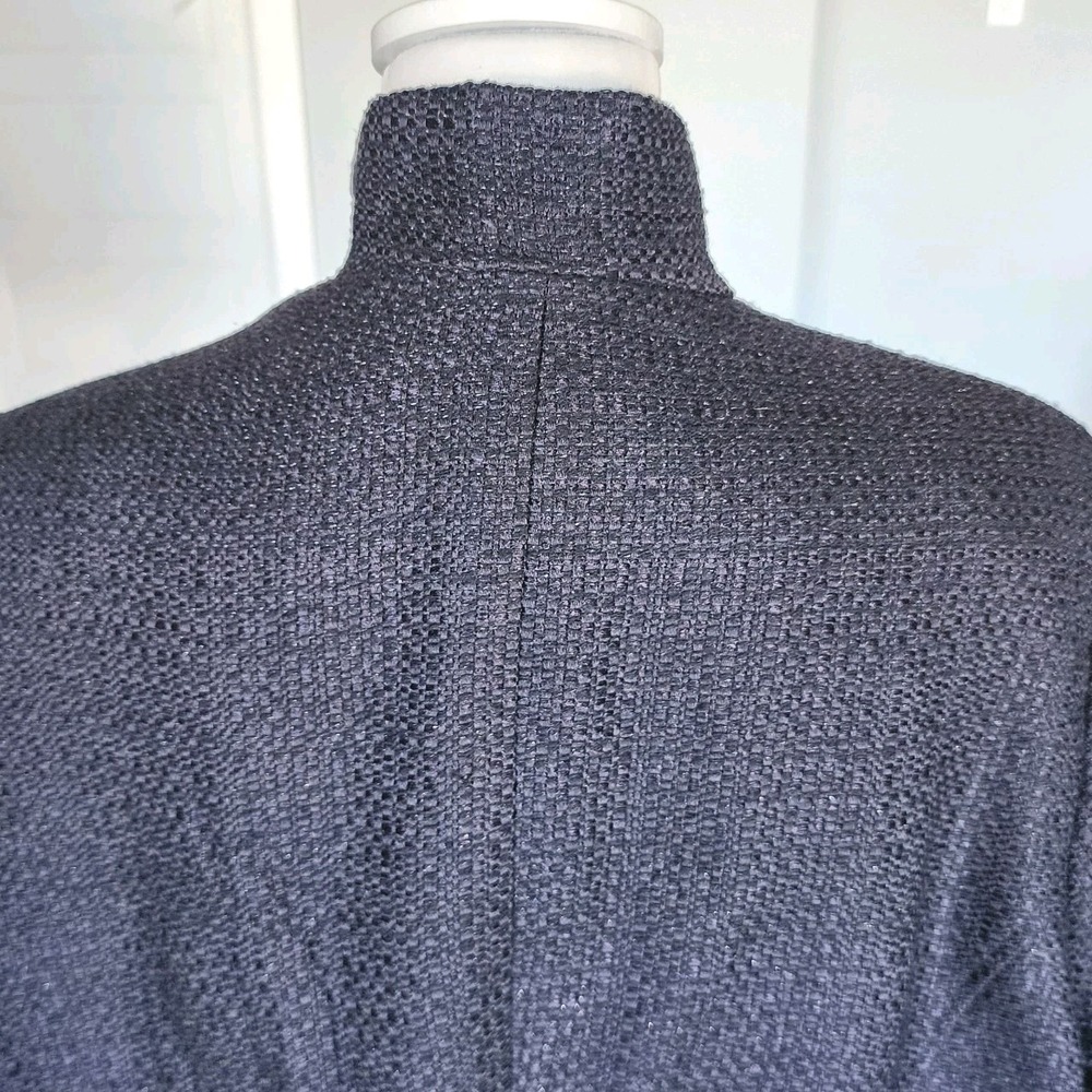 Coldwater Creek Peplum Blazer‎ Jacket Womens 20 22 Navy Blue Textured Classic - Picture 5 of 11